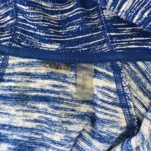 Zella Blue Zip Up Thick Sweatshirt